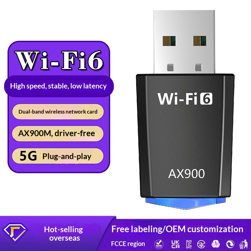 Plug and Play WiFi 6 USB Wireless Network Adapter - Dual Band 5GHz Receiver Transmitter for Deskt… – photo 4 of 5