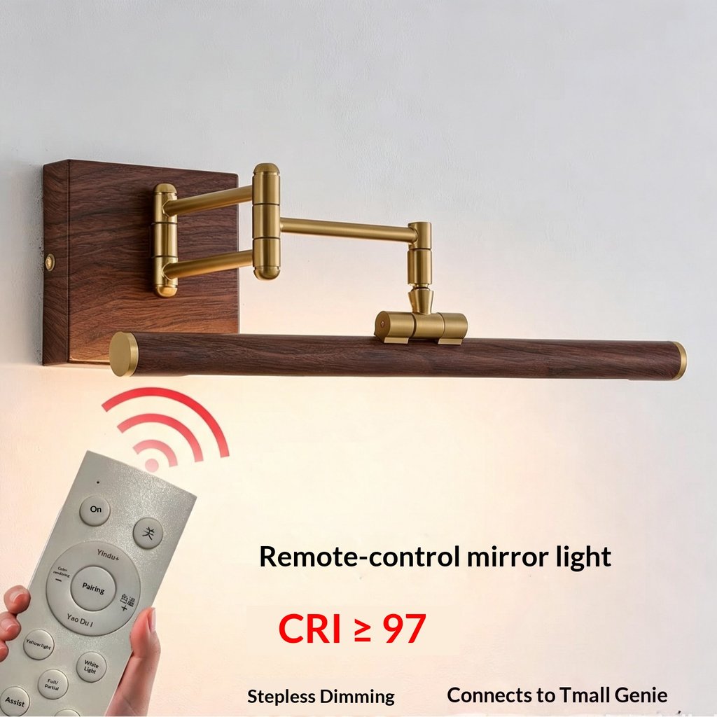 Remote Control Mirror Front Lamp Bathroom Mirror Cabinet Retro Mirror Lamp With Makeup