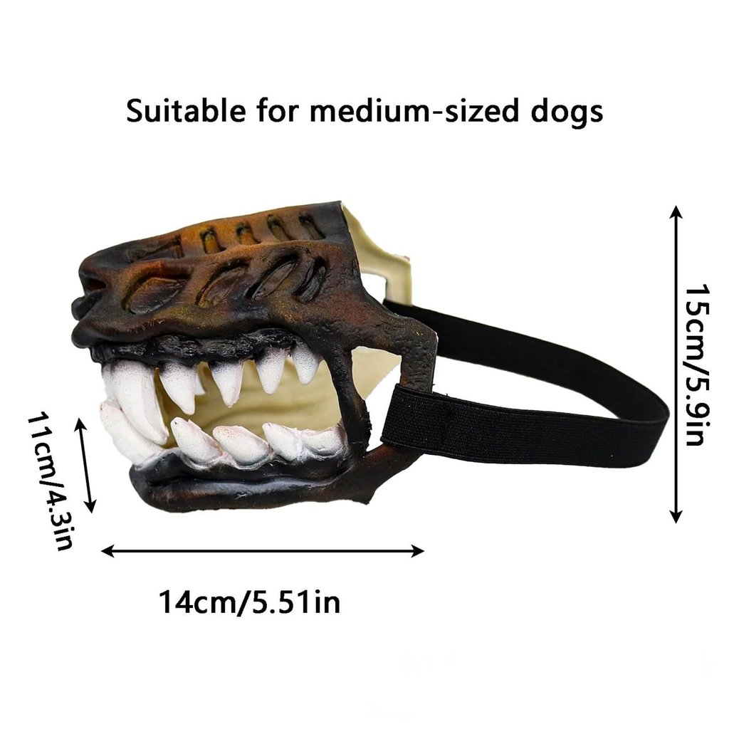 Halloween Dinosaur Dog Movable Teeth Mouth Latex Mask – photo 4 of 5