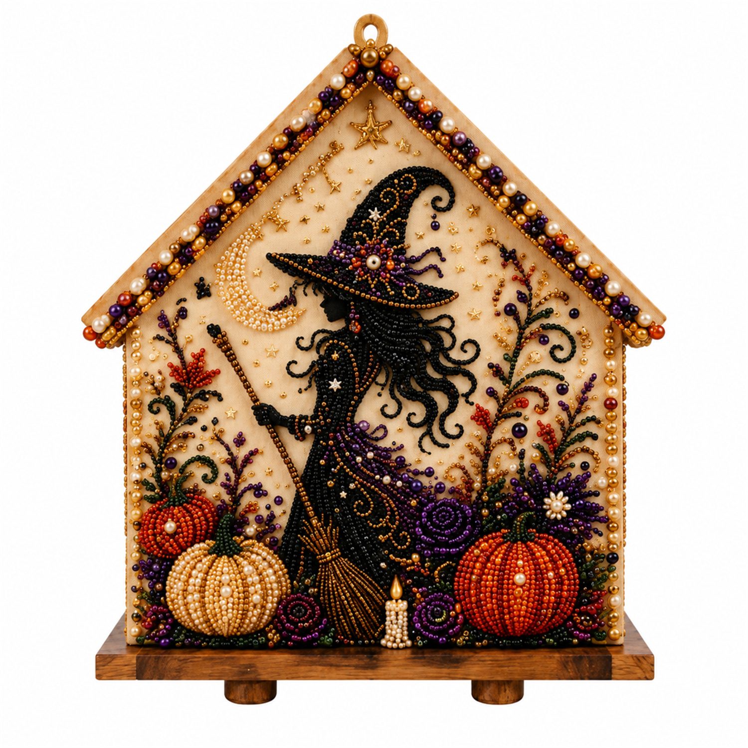 3D ハロウィン 木製ハウス ダイヤモンドペインティングセット