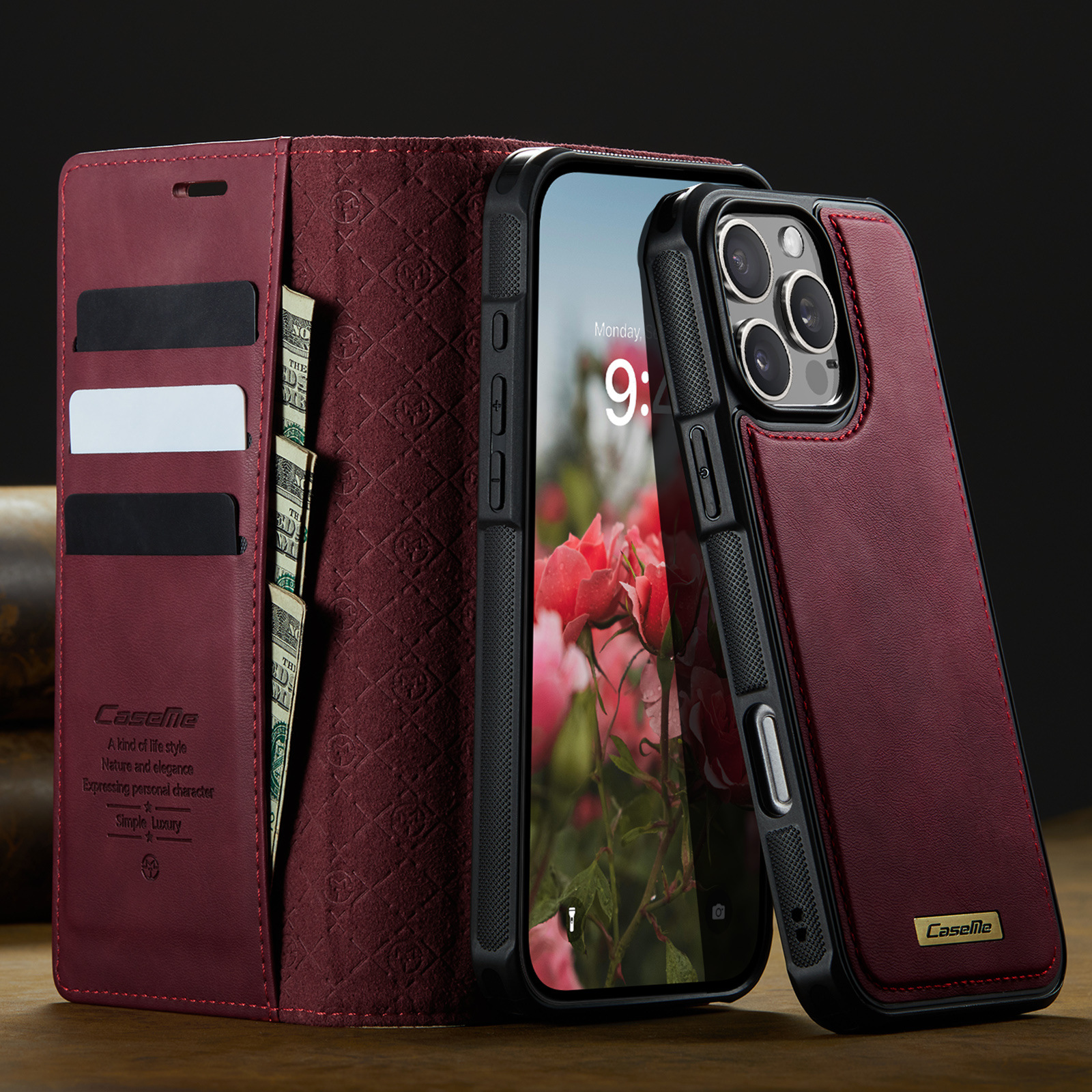Magnetic Two-in-One Wireless Charging Stand Leather Case – photo 2 sur 5