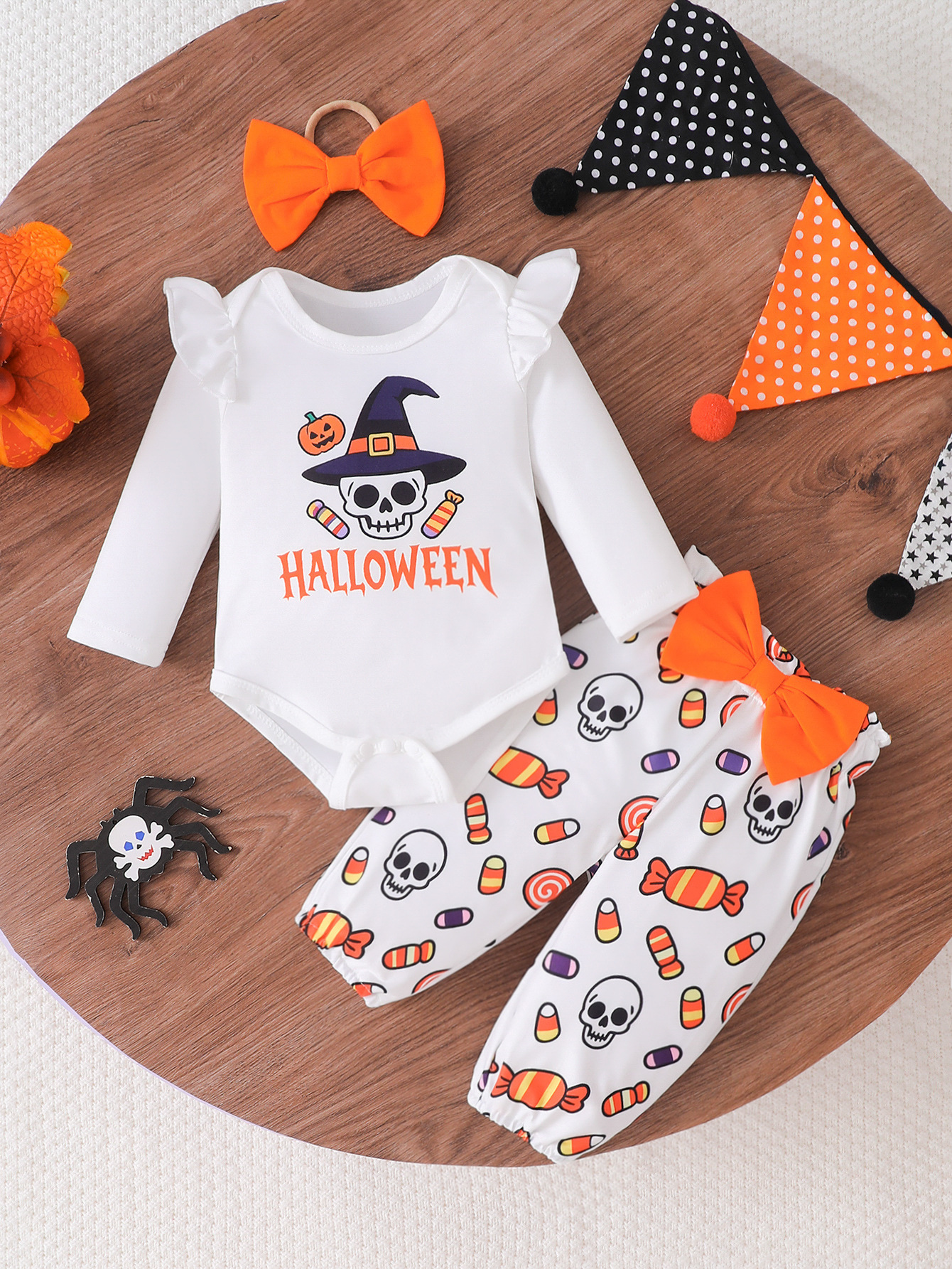Halloween Baby Long-sleeve Onesie Set – photo 2 of 5