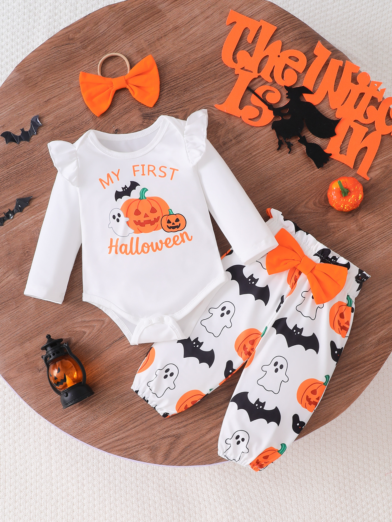 Halloween Baby Long-sleeve Onesie Set – photo 3 of 5