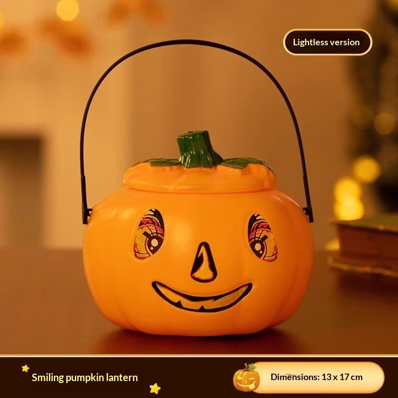 Halloween Children's Candy Bucket Trick-or-treating Prop Toy Decoration Pumpkin Bucket Bag With L… – photo 3 of 5