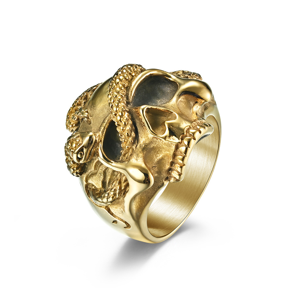 Halloween Outfit Venomous Snake Skull Hand Ornament Ring – photo 5 of 5