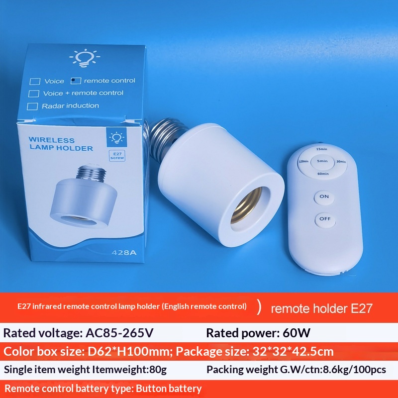 Wireless Remote-Control Light Bulb Holder Socket – photo 3 of 5