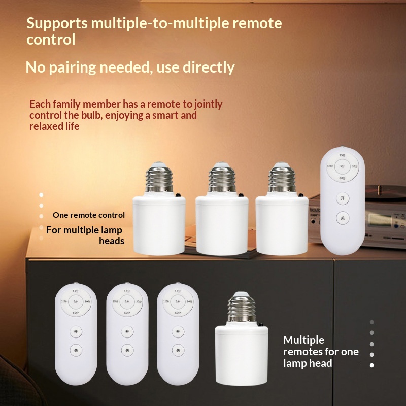 Wireless Remote-Control Light Bulb Holder Socket – photo 5 of 5
