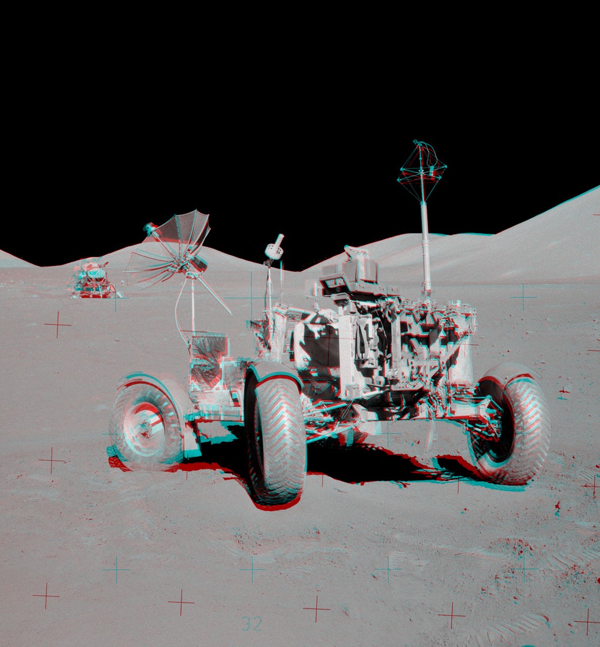 we are so small Apollo 17 VIP Site Anaglyph Get out your red/blue…