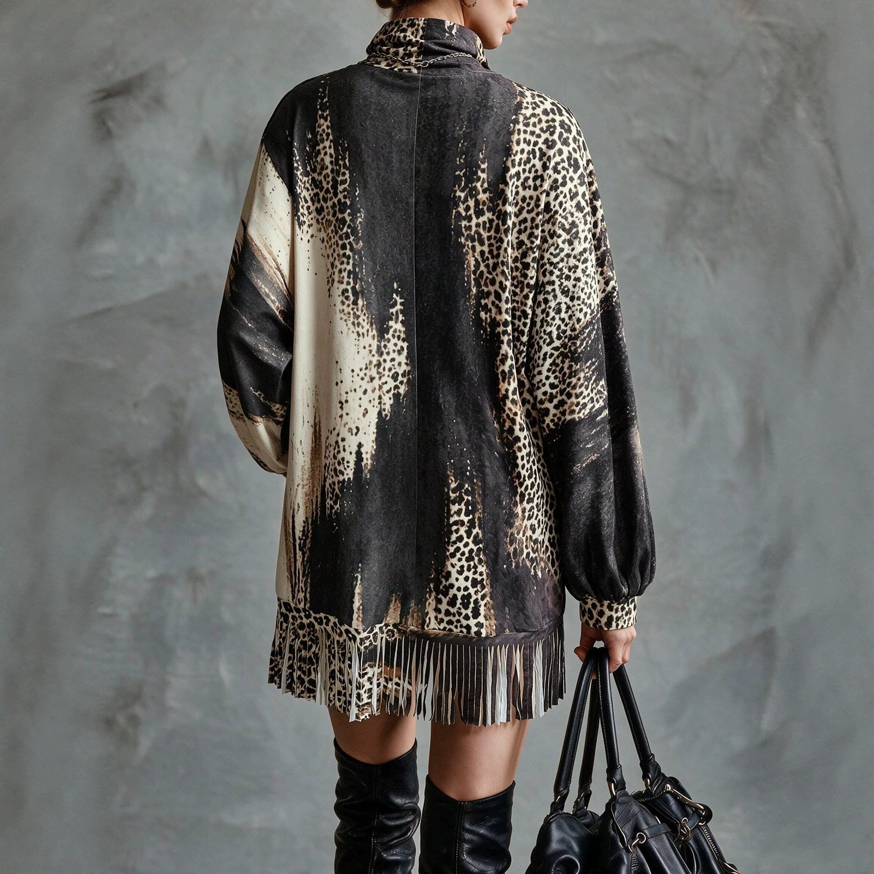 Women's Loose-Fit Tassel Knitted Dress – photo 2 of 5