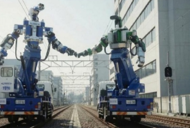 Chainsaw robots helping keep trains running safely in east Japan…