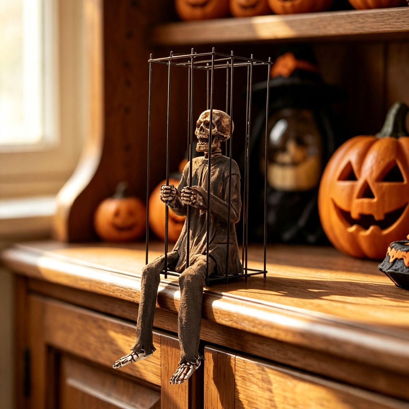 ハロウィンスカルマンケージデコレーション 遊園地お化け屋敷脱出ゲーム ハロウィンデコレーション