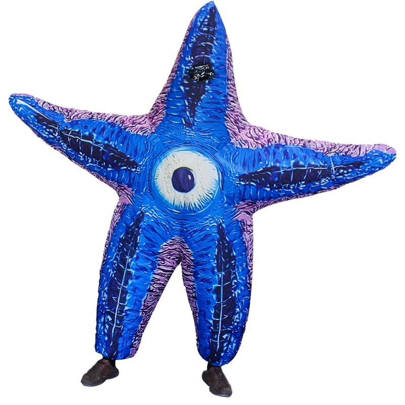 Blue Seastar Inflatable Costume Adult Full Body Halloween Party Cosplay Outfit