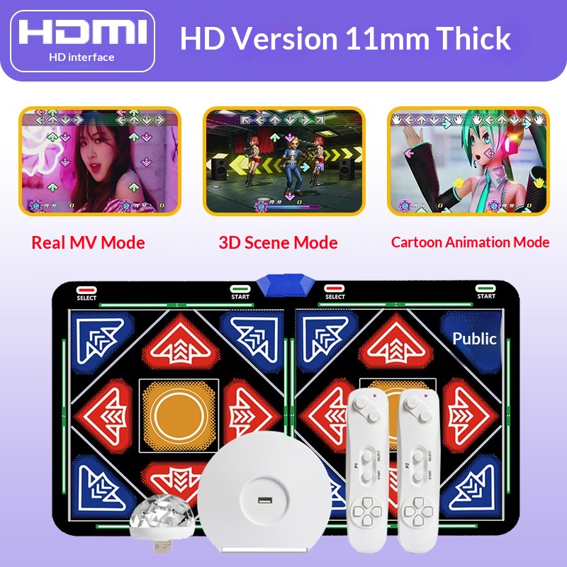 TVダンスマット 2人用モード ワイヤレス接続 ダンスゲーム テレビ用 – photo 2 of 5