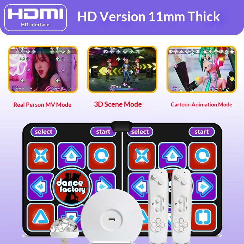 TVダンスマット 2人用モード ワイヤレス接続 ダンスゲーム テレビ用 – photo 5 of 5