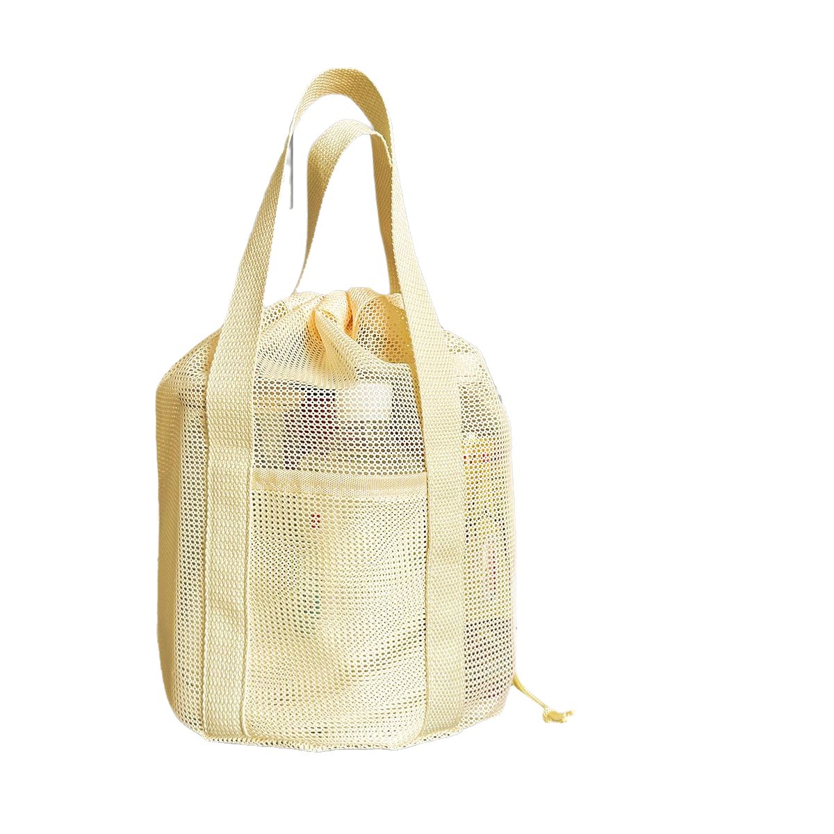 Round Travel Toiletry Makeup Drawstring Mesh Bag – photo 5 of 5