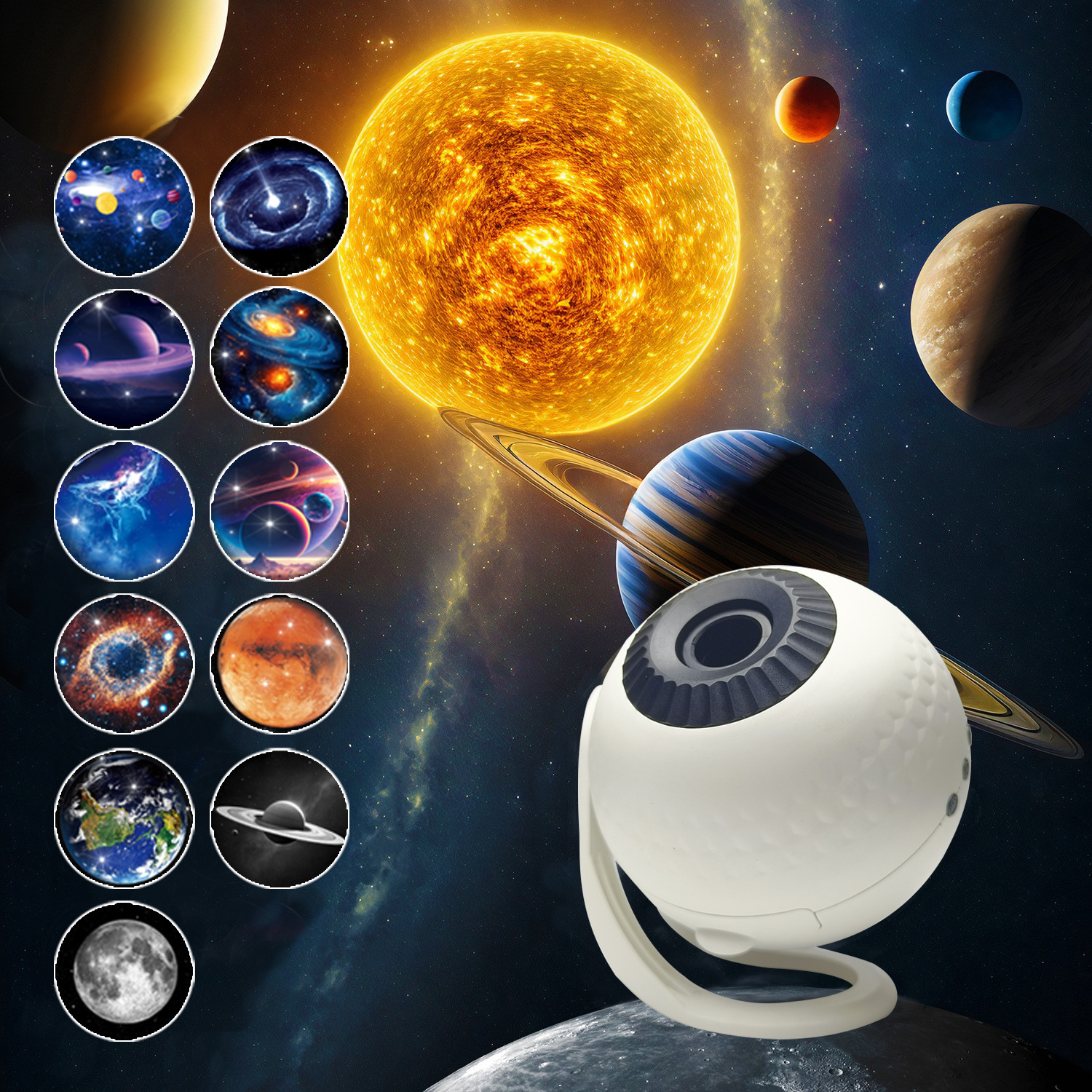 Bluetooth Globe Projector Lamp HD Galaxy Starry Sky Moon Planet Atmosphere Light – photo 5 of 5