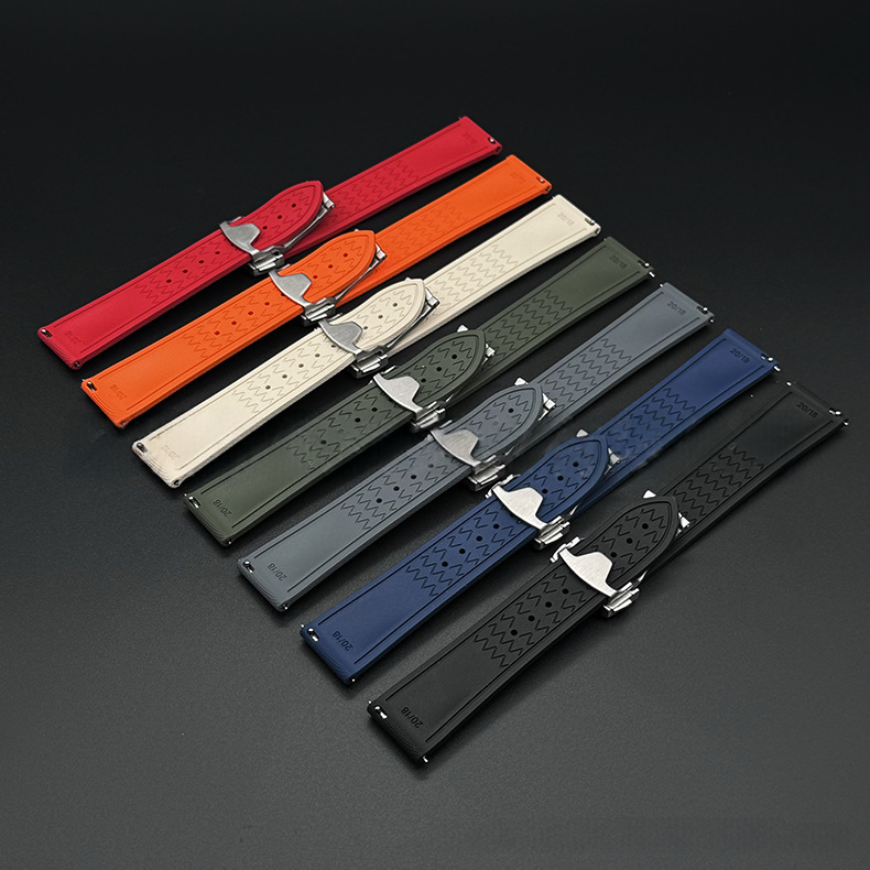 General Purpose Fluororubber Watch Band Black