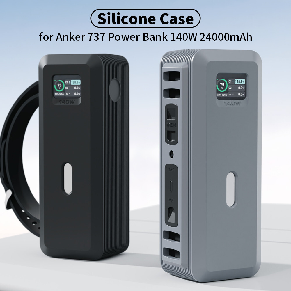 Silicone Case for Anker 737 Power Bank 140W 24000mAh Travel Carrying Case