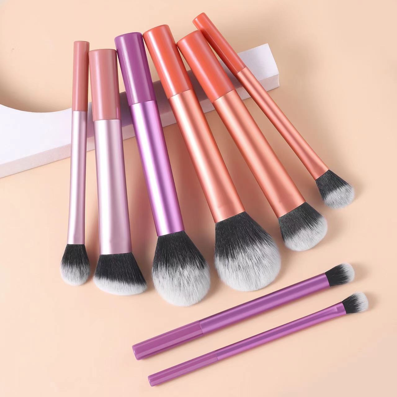 8-piece Long-handled Makeup Brush Set Multicolor Ultra-soft – photo 4 of 5