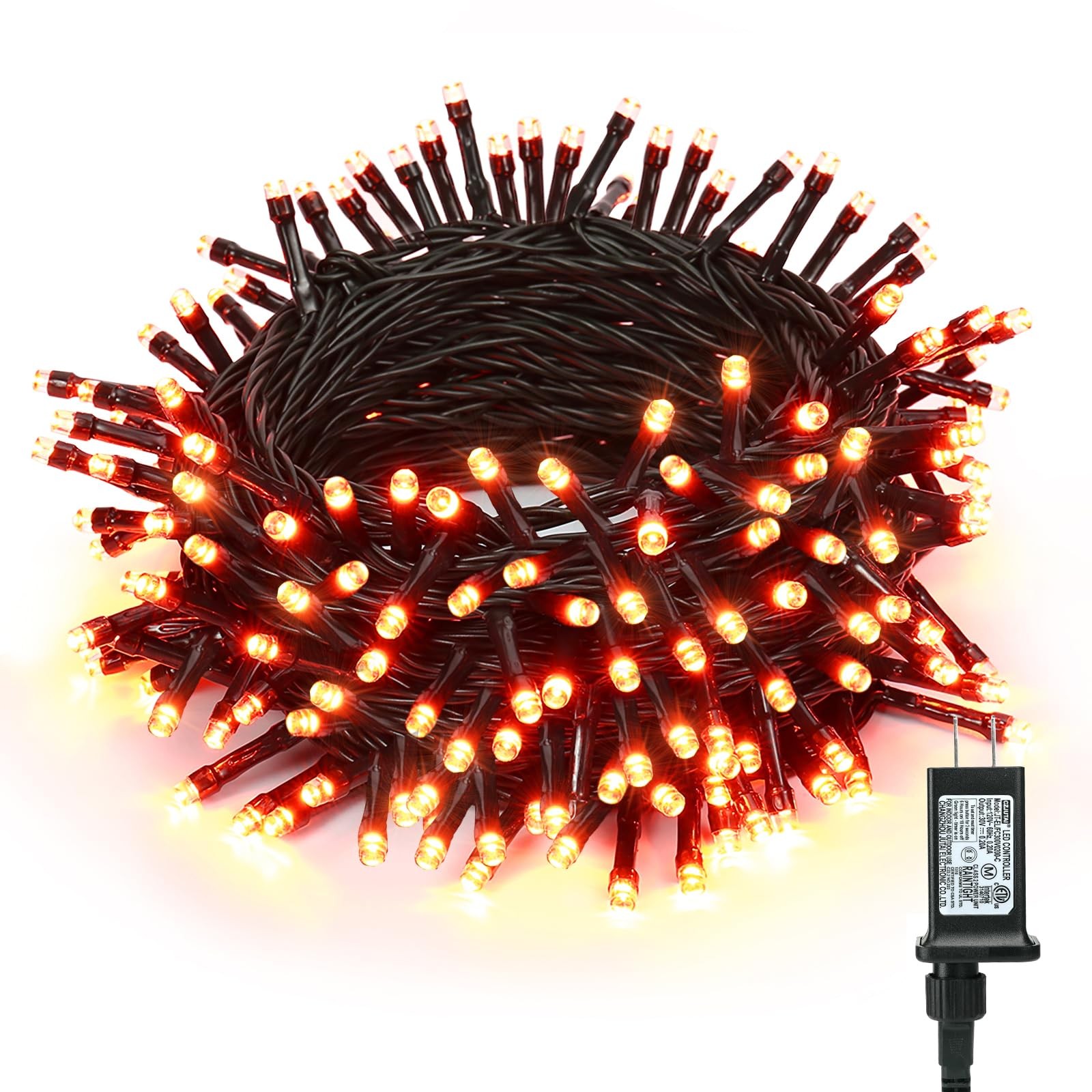 Halloween String Lights, 240 LED Connectable Orange Lights Outdoor