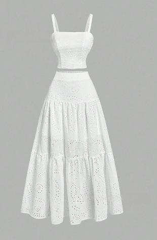 Hollow-out Long Dress Bohemian-style Set – photo 5 of 5