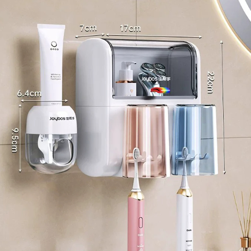 Wall Mounted Toothbrush Holder With Cup - No Drilling Bathroom Storage Rack For Toothpaste And Ri… – photo 5 of 5