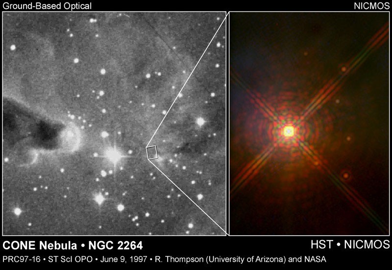 look up tonight Young Suns The star cataloged as NGC2264 IRS is…