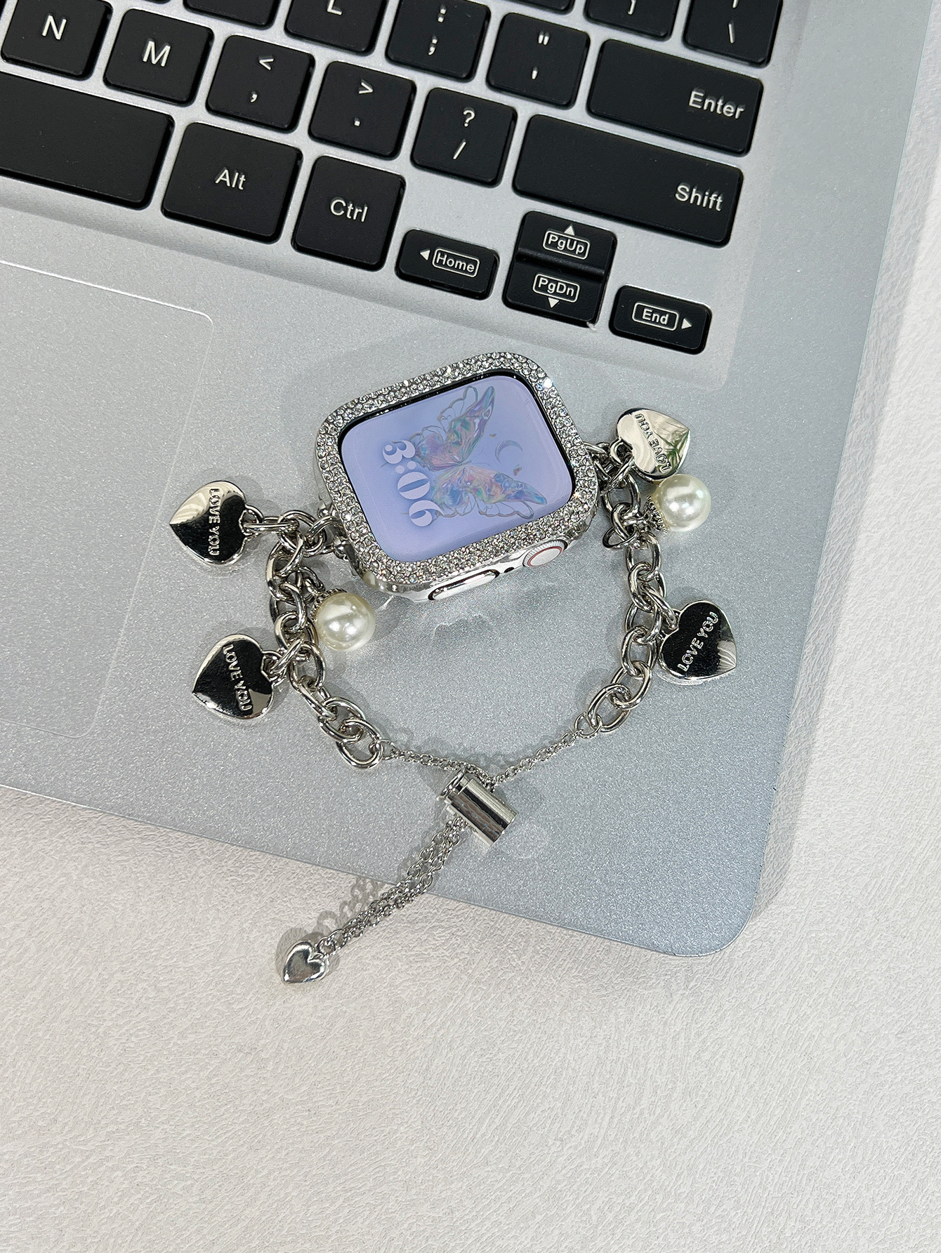 Metal Chain Pearl Bracelet-style Watch Strap – photo 4 of 5