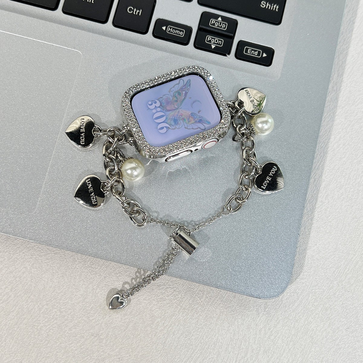 Metal Chain Pearl Bracelet-style Watch Strap – photo 5 of 5