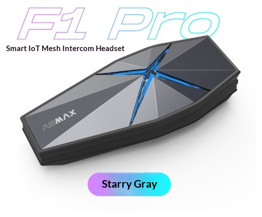 Motorcycle Helmet Bluetooth Headset ASMAX F1Pro Max Ink Black Built-in Communication System For R… – photo 2 of 5