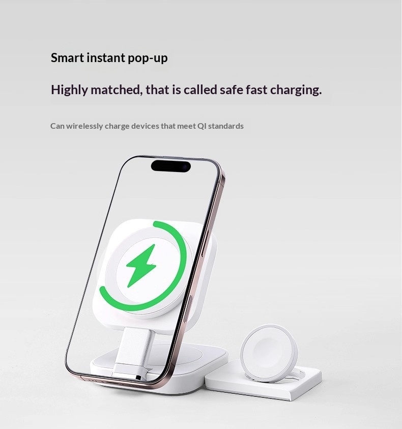 3-in-1 Wireless Charger With Magnetic Fast Charging, Portable – photo 2 of 5