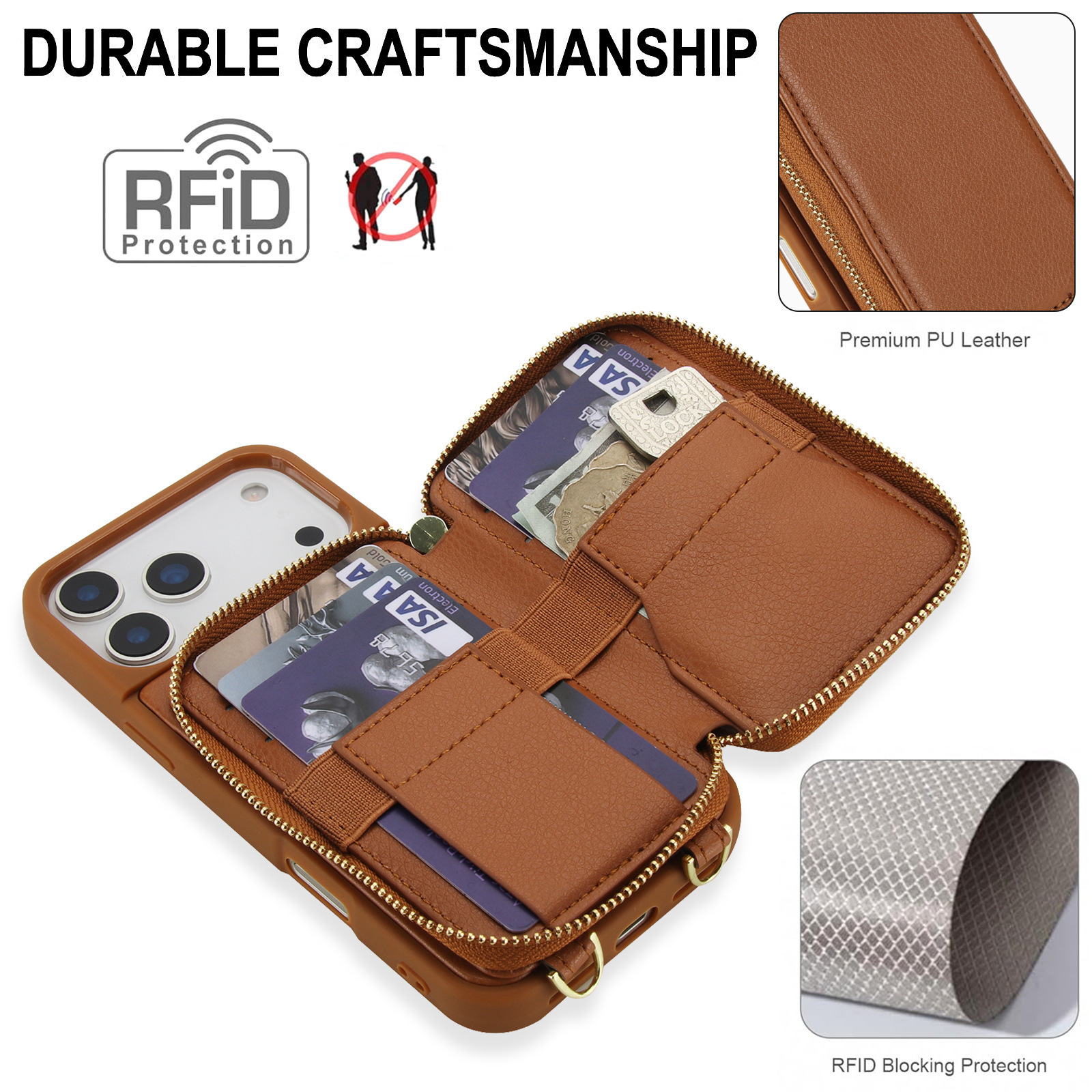 Multi-functional Card Holder Phone Leather Case – photo 5 of 5