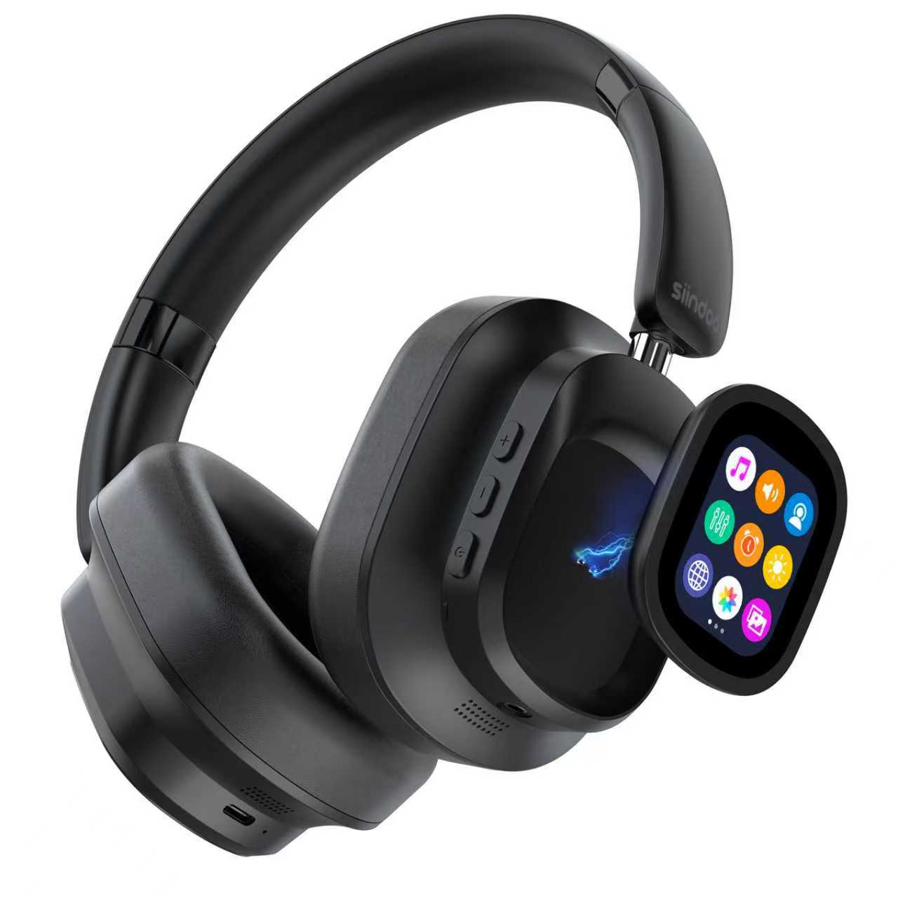 Over-ear Wireless Bluetooth Headphones With ANC Noise Cancellation And A Built-in Display Ideal F… – photo 3 of 5