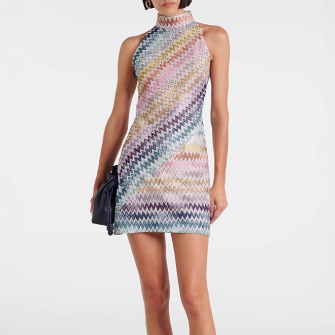 Women's Sleeveless Crew-neck Dress Printed Hip-hugging Fashionable – photo 2 of 5