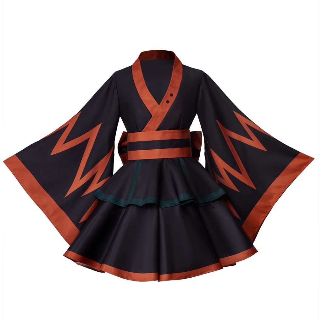 Anime MHA Hero Cosplay Battle Lolita Kimono Dress Cosplay Costume Halloween S...